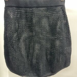 O'Neill Black Textured Net Mini Skirt